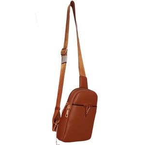 New Crossbody Bags Small Brown Womens Fanny Pack Adjustable Strap Vegan Leather